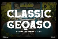 Classic Geqaso - Retro Slab Font