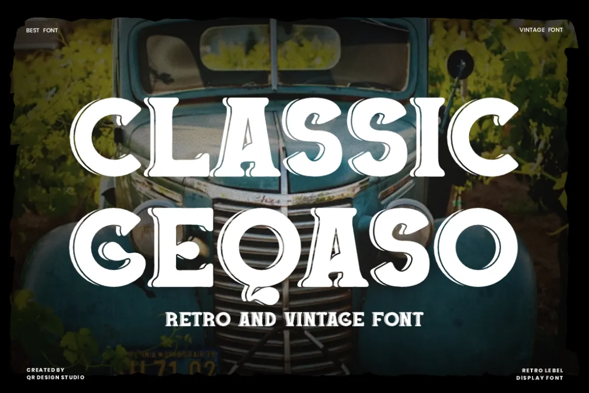Classic Geqaso - Retro Slab Font