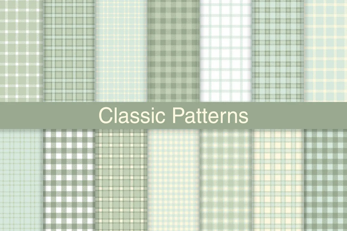 #147 Classic Pastel Green Patterns