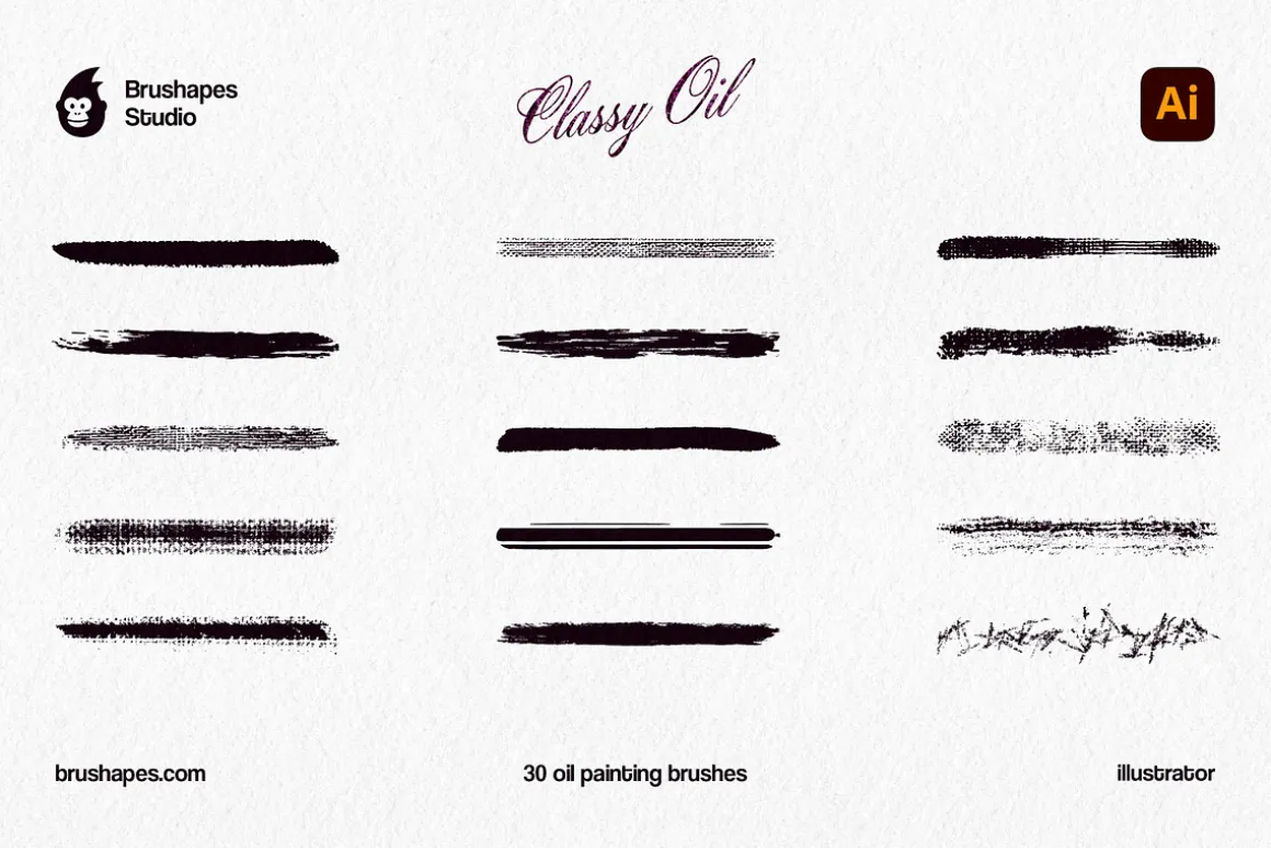 Classy Oil Illustrator Brushes