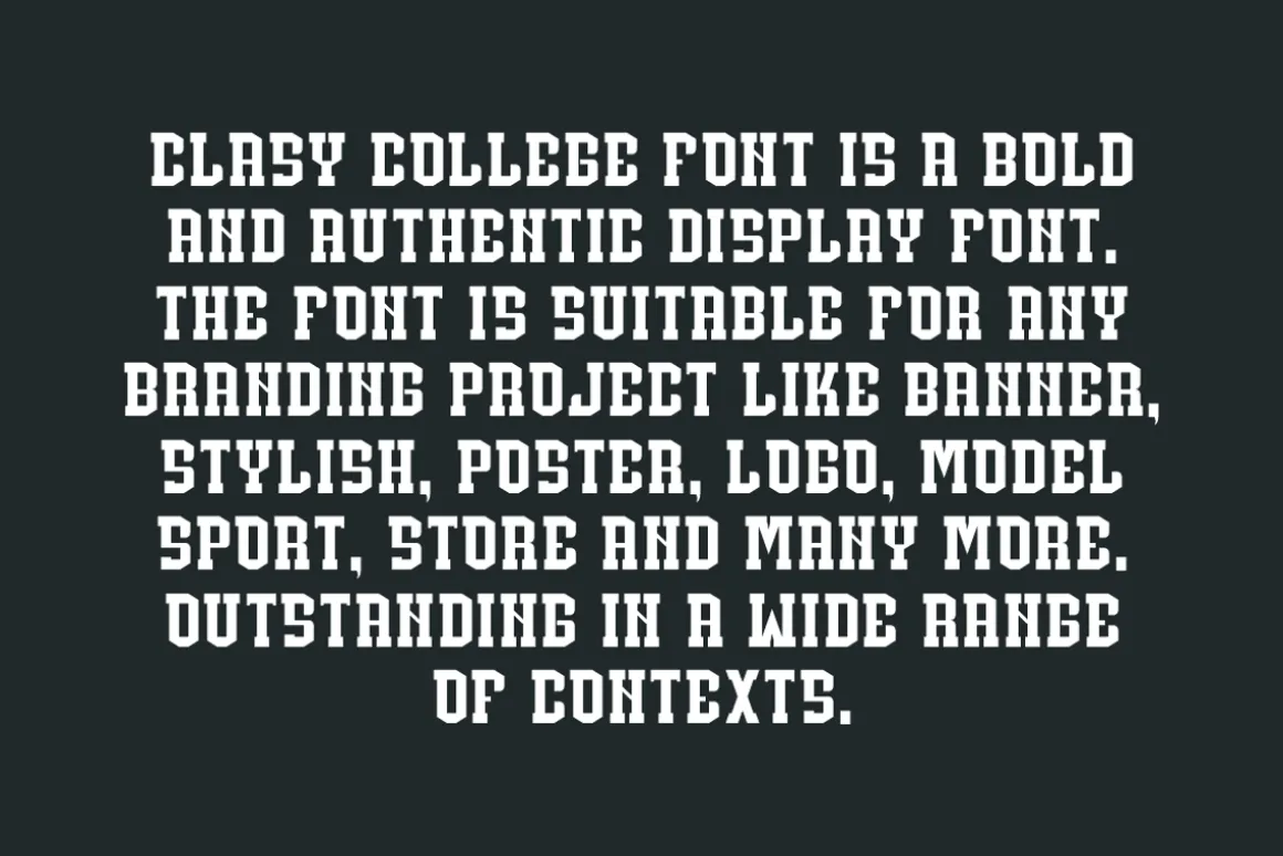 Clasy College - Sports Font