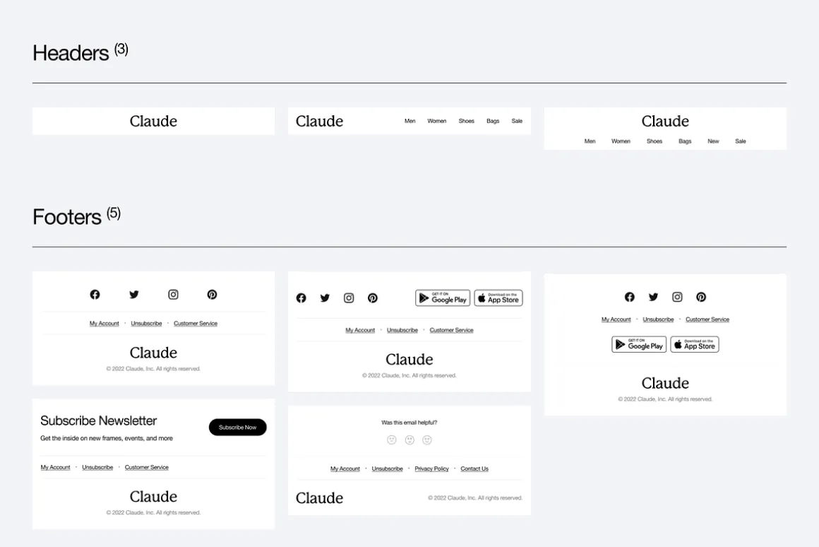 Claude - Fashion Email Templates