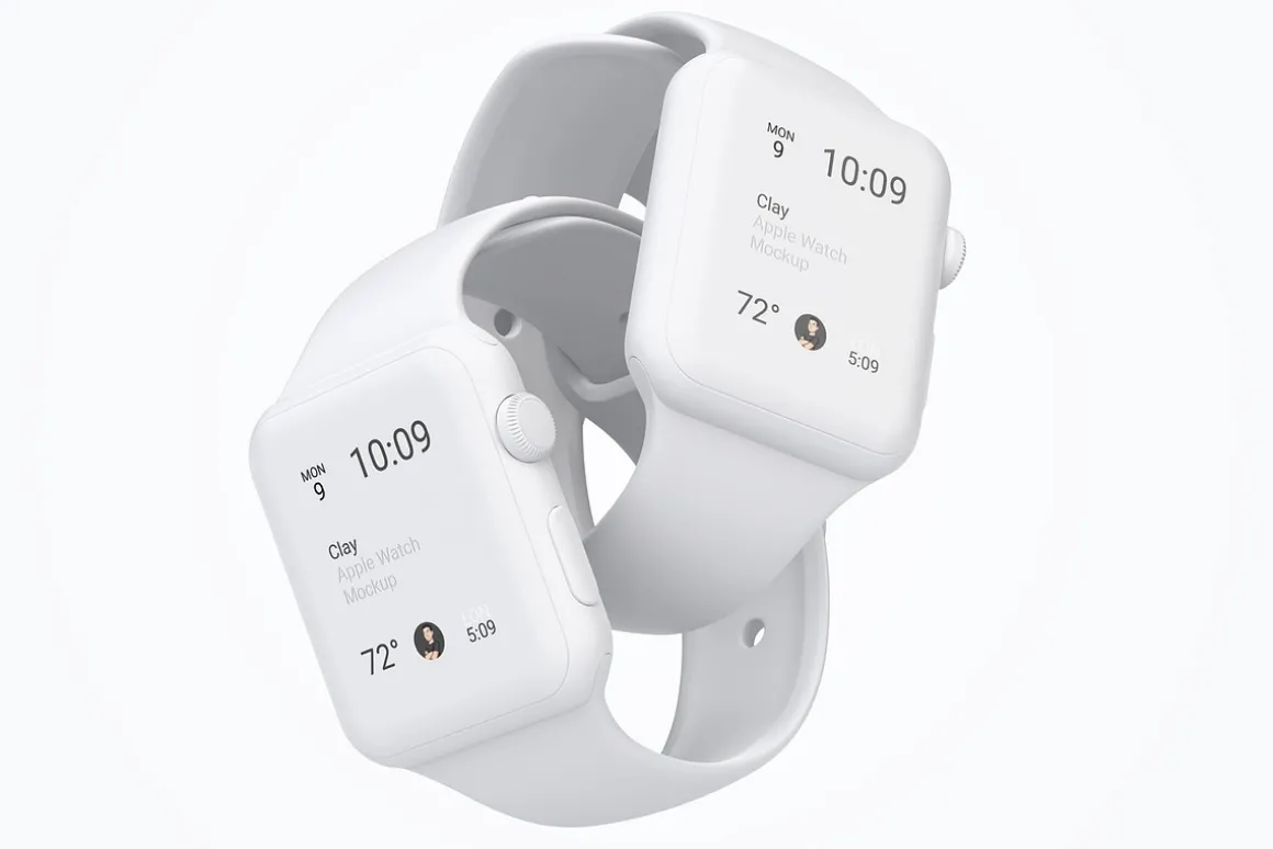 Clay Apple Watch Mockup 07