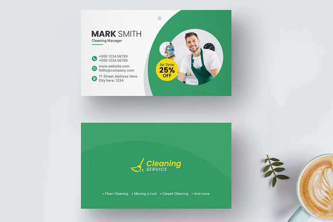 Cleaning Service Business Card