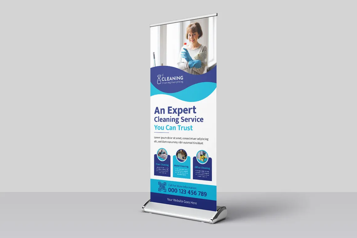 Cleaning Service Rollup Banner