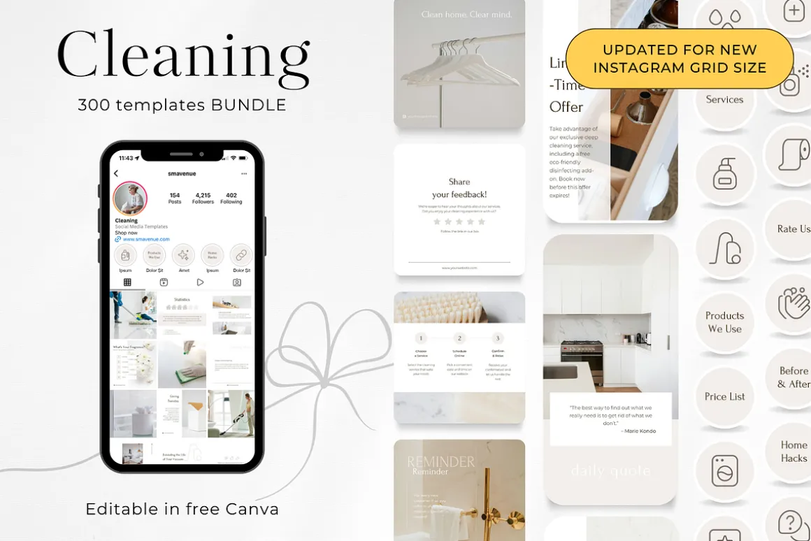 300 Cleaning Social Media BUNDLE
