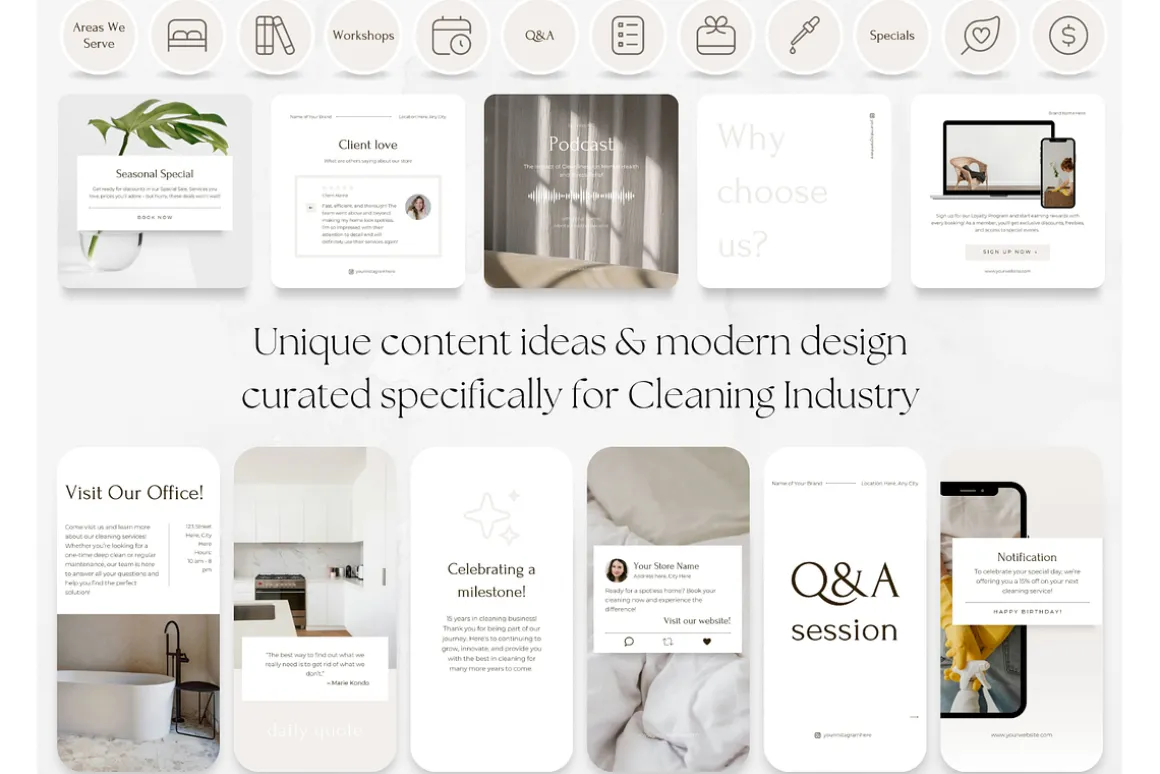 300 Cleaning Social Media BUNDLE