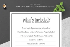 Clean & Modern Resume Template Word