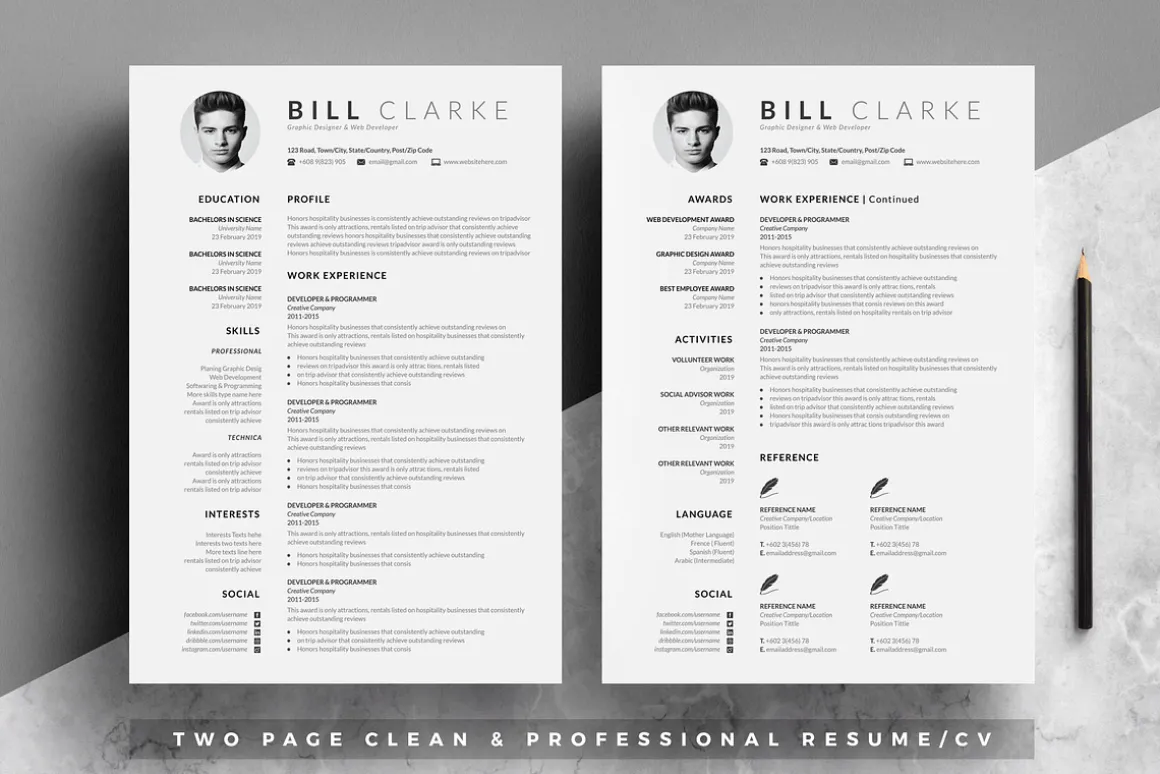 Clean Resume & Cover Letter
