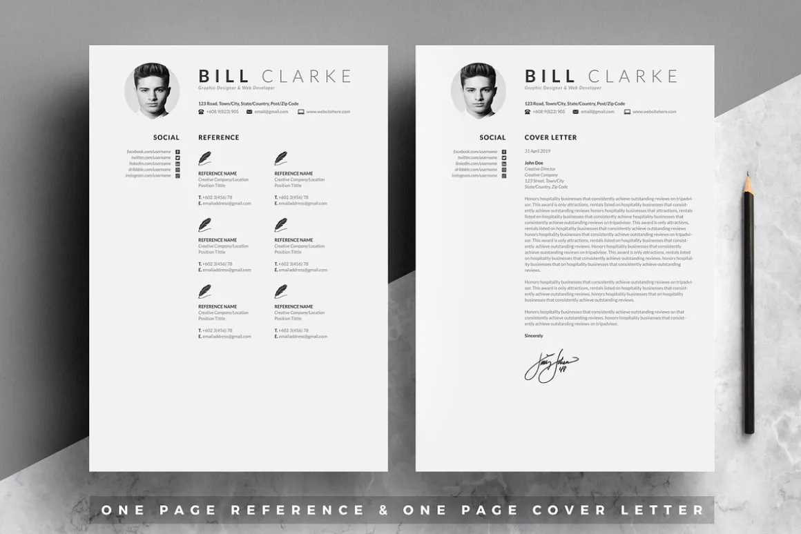 Clean Resume & Cover Letter
