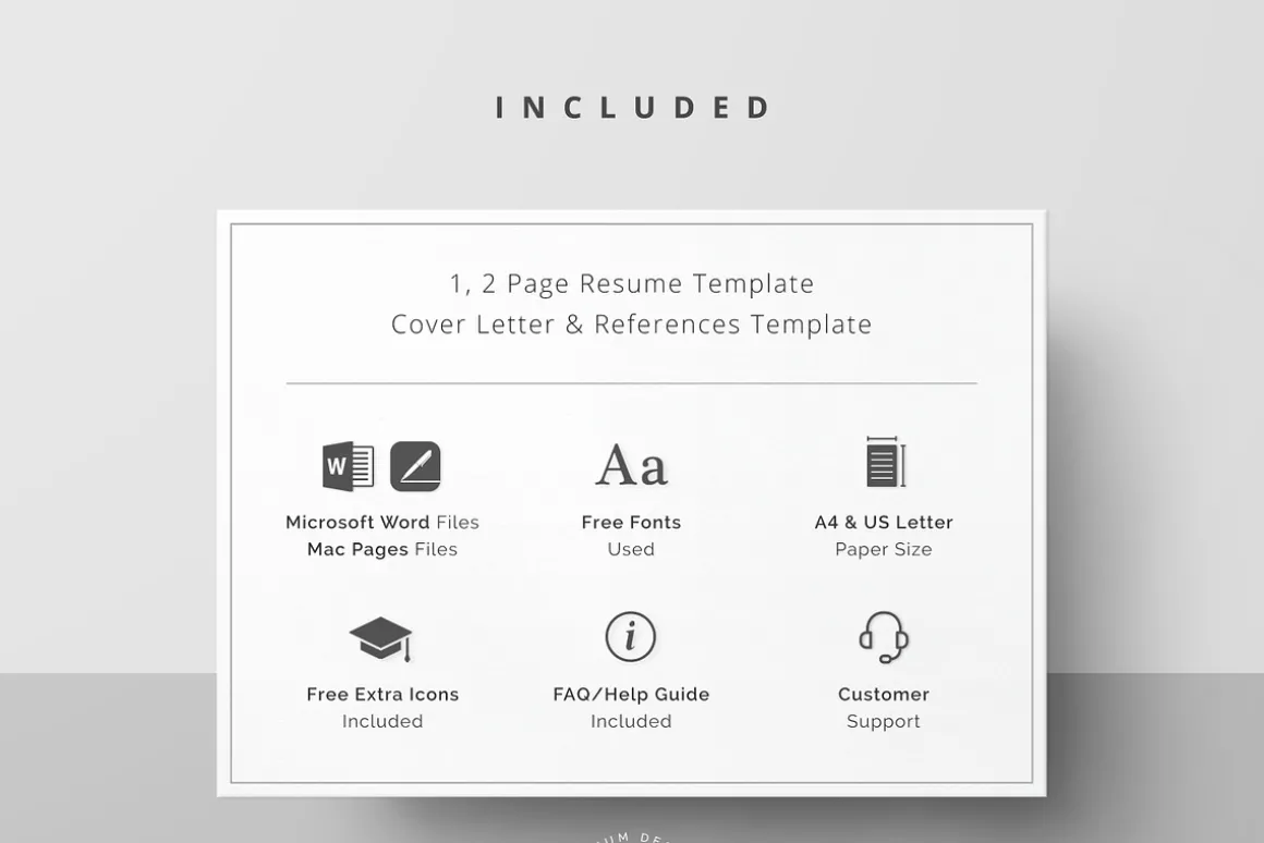 Clean Resume Pack | Word, Pages