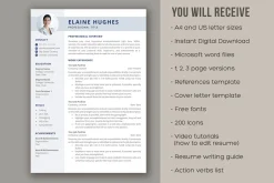 Clean Resume Template | CV for word