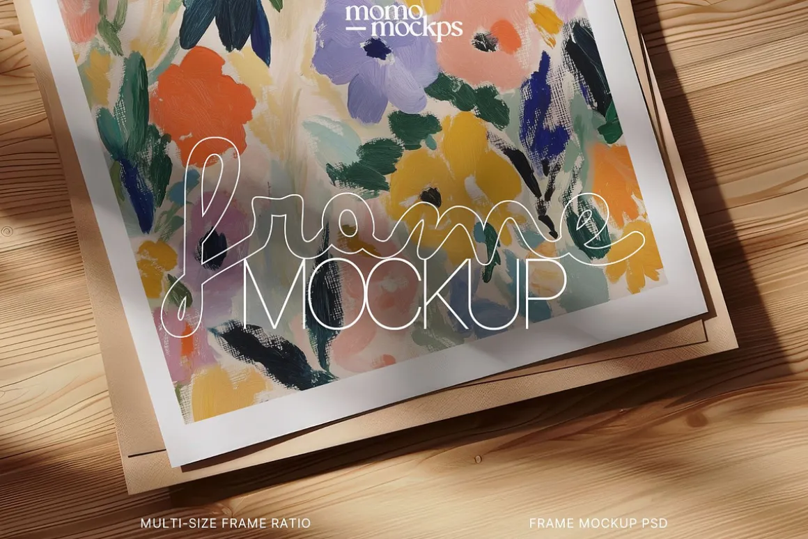 Close-Up Paper/Poster Mockup PSD