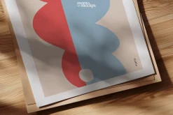 Close-Up Paper/Poster Mockup PSD