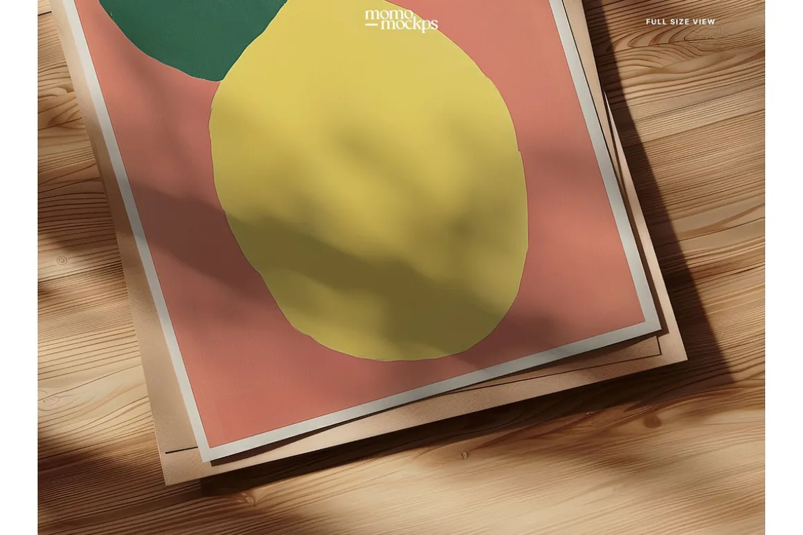 Close-Up Paper/Poster Mockup PSD