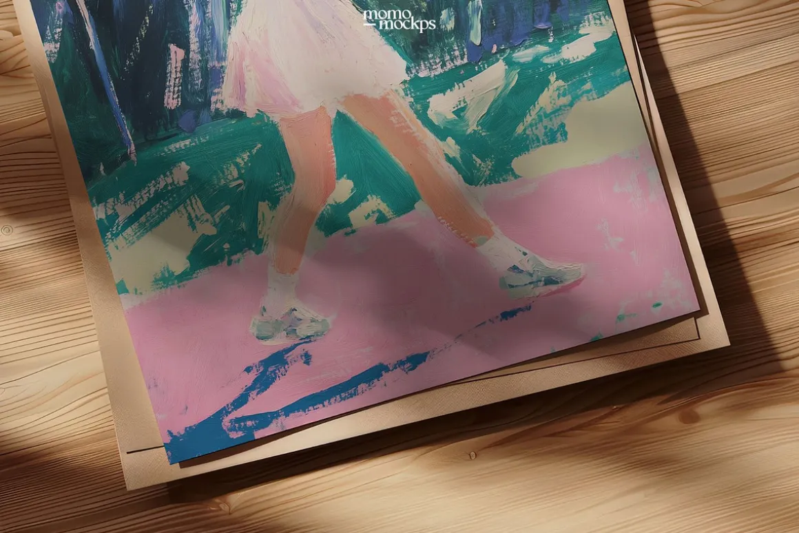 Close-Up Paper/Poster Mockup PSD