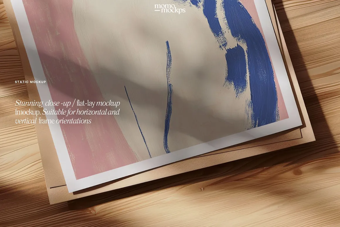Close-Up Paper/Poster Mockup PSD