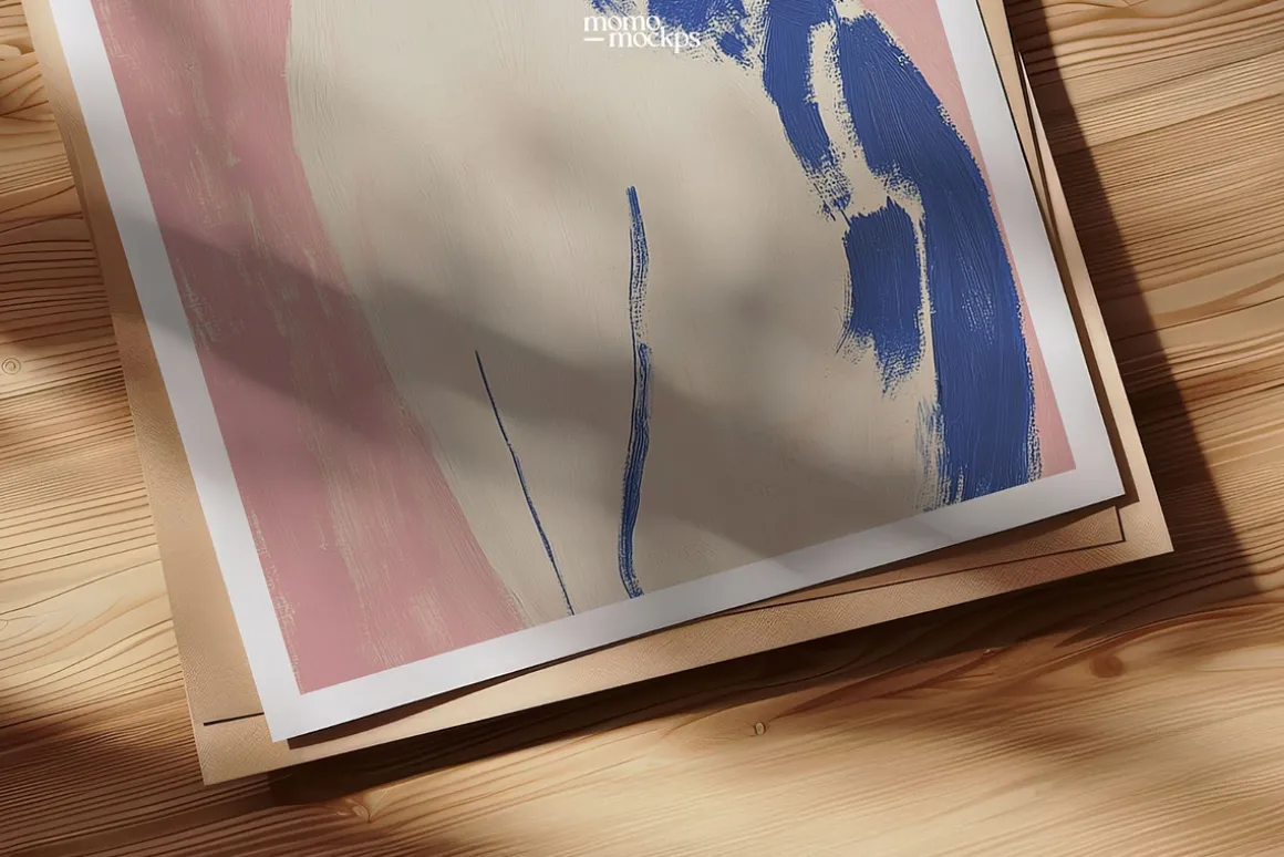 Close-Up Paper/Poster Mockup PSD