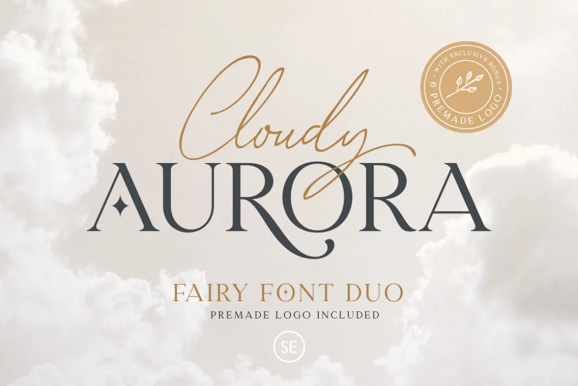 Cloudy Aurora - Font Duo (+LOGOS)