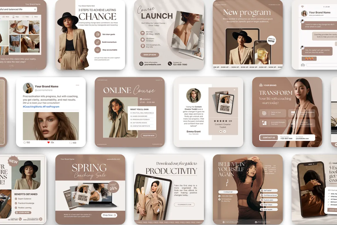 Coach Social Media Branding Bundle