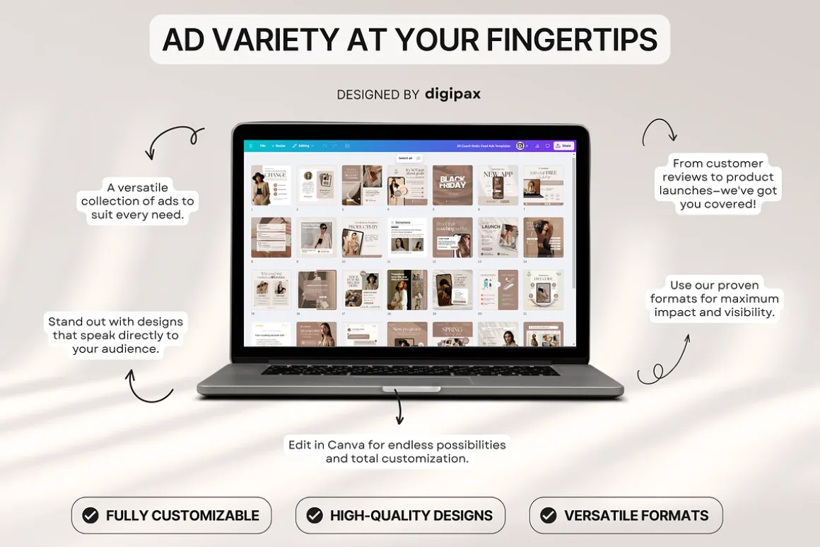 Coach Static Ad Templates Meta Beige