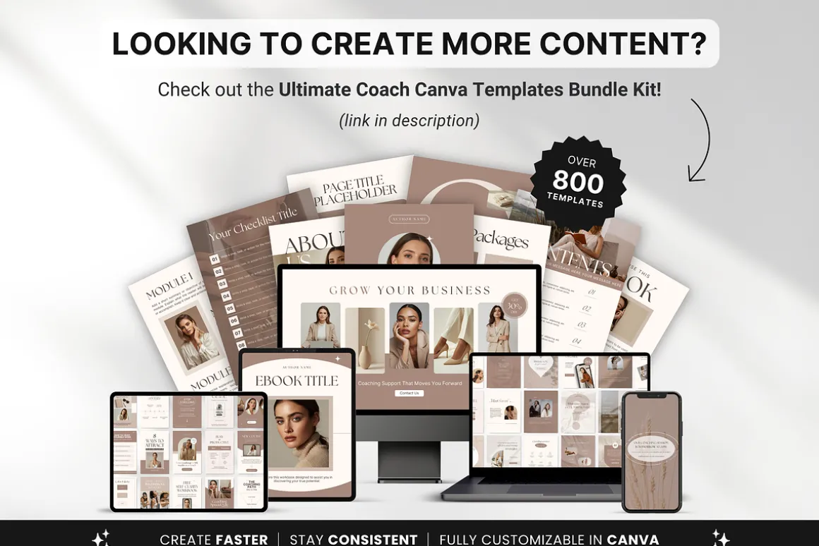 Coach Static Ad Templates Meta Beige