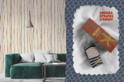 Coastal patterns Stripe Wave Retro