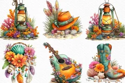 Coastal Cowgirl Clipart Bundle