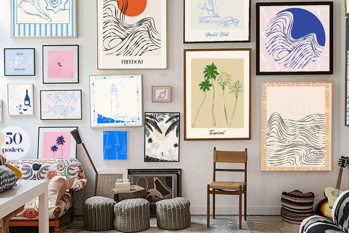 Coastal Wall Art. Posters Collection