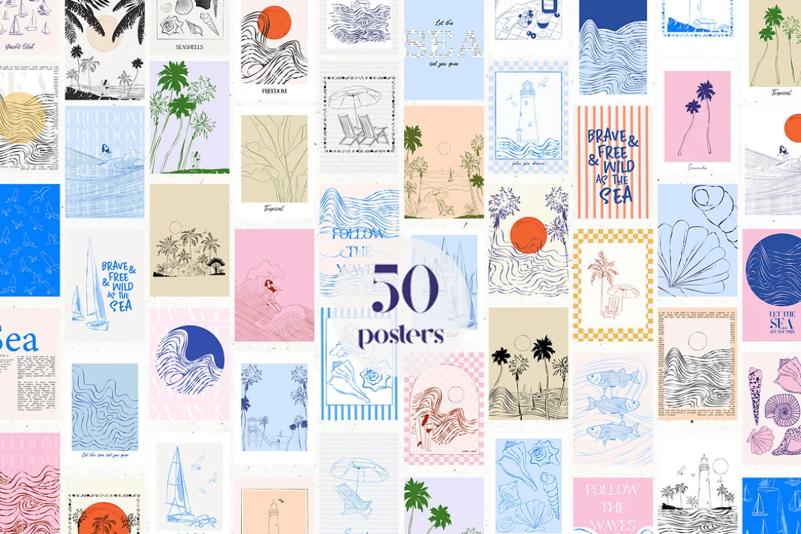 Coastal Wall Art. Posters Collection