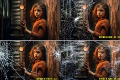 Cobweb PNG Overlay Halloween Clipart