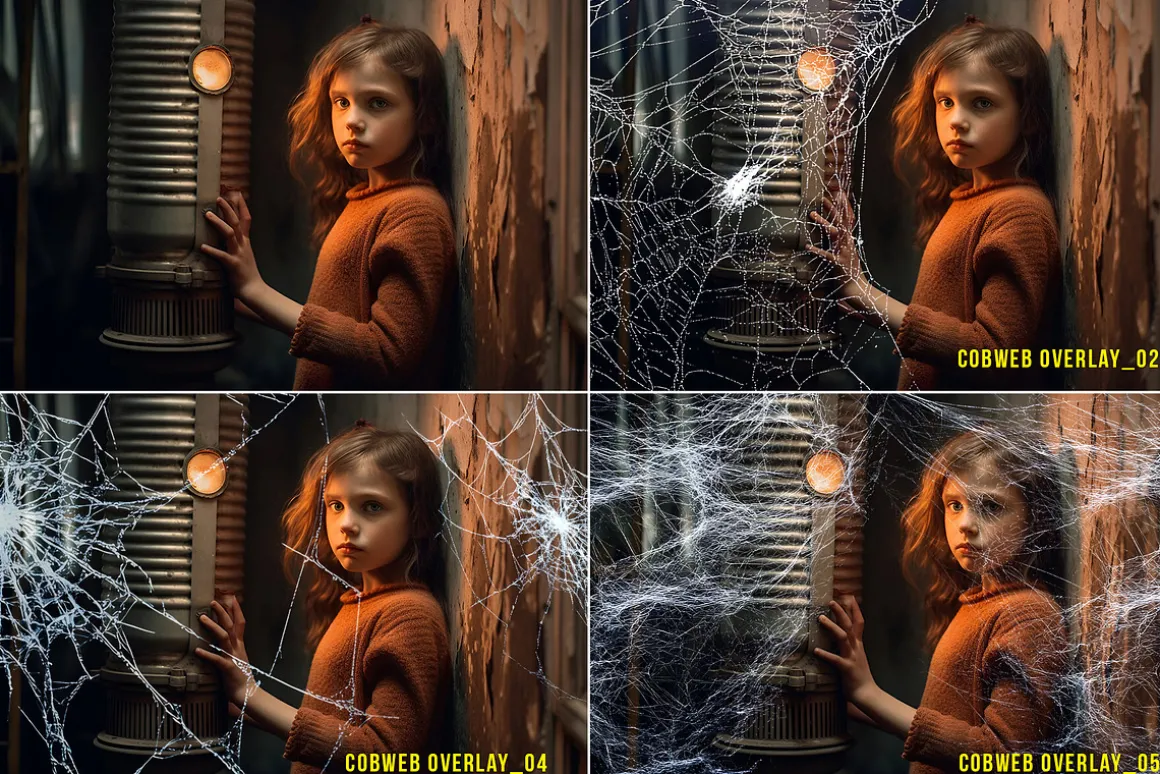 Cobweb PNG Overlay Halloween Clipart