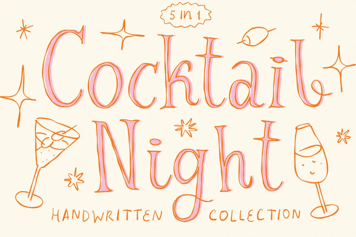 Cocktail Night Festive Font Family