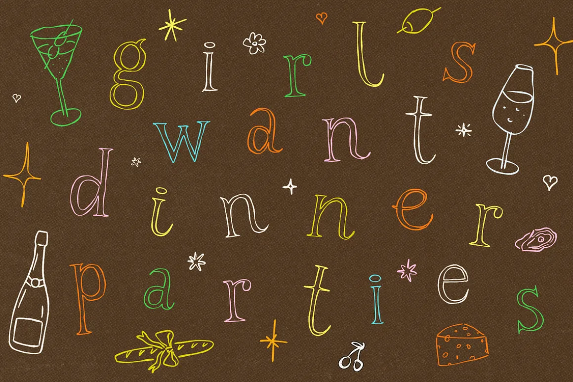 Cocktail Night Festive Font Family