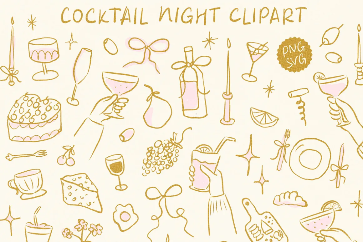 Cocktail Night Festive Font Family