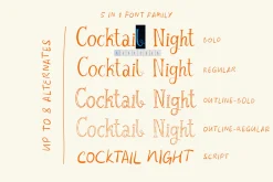 Cocktail Night Festive Font Family