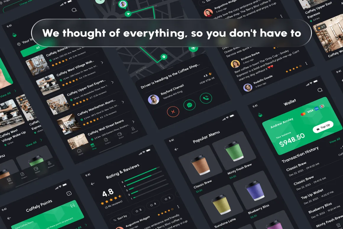 Coffee Shop App UI Kit
