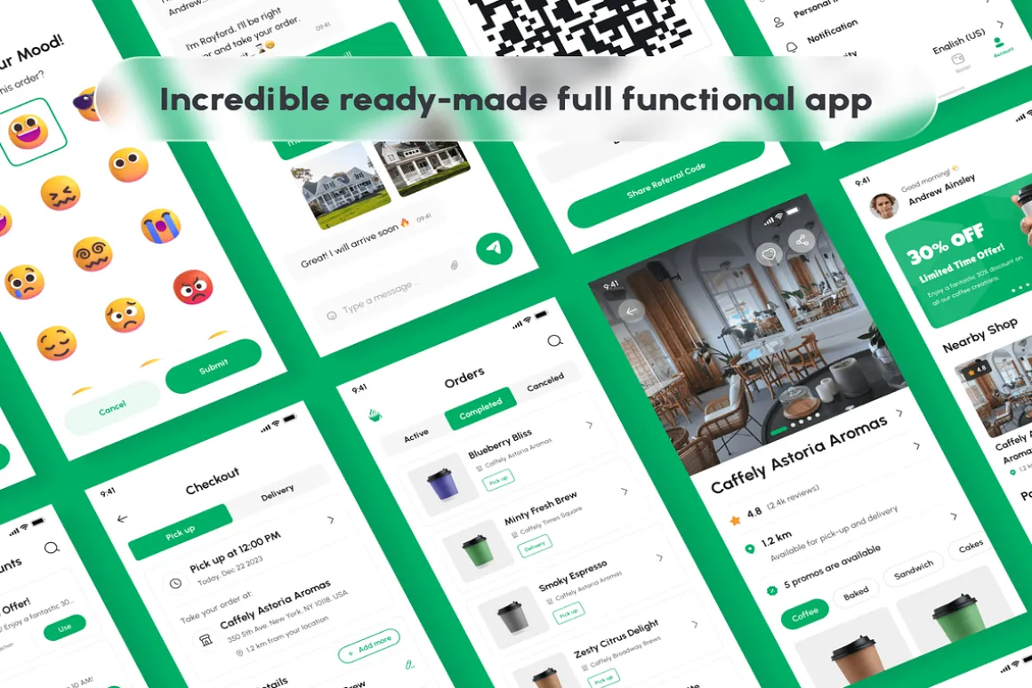 Coffee Shop App UI Kit