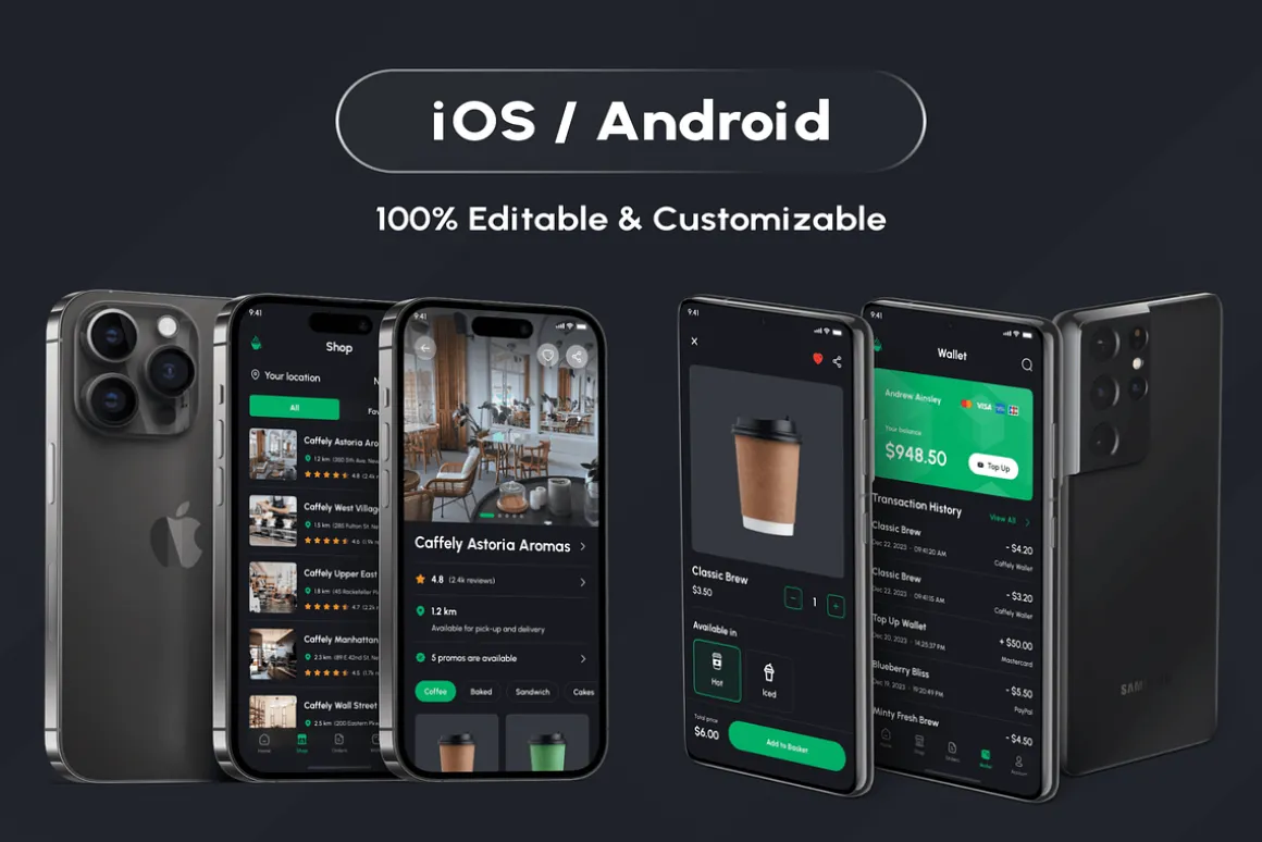 Coffee Shop App UI Kit