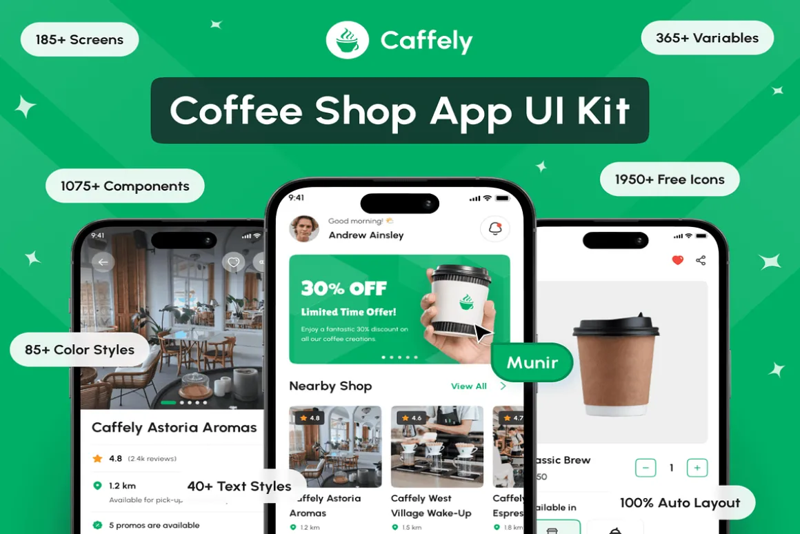 Coffee Shop App UI Kit