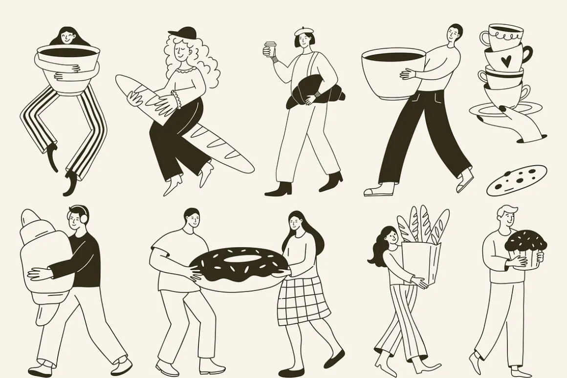 Coffee and Bakery Illustrations