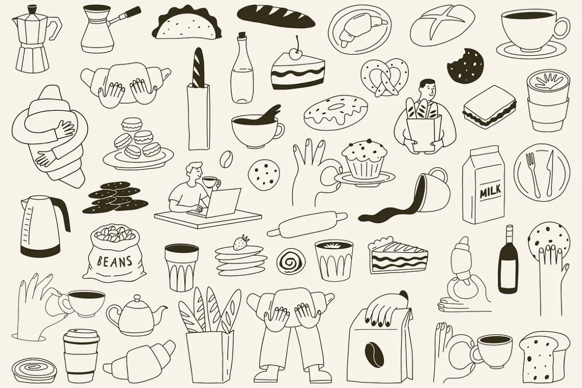 Coffee and Bakery Illustrations