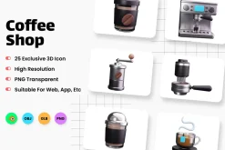 Coffee Shop 3D Icons