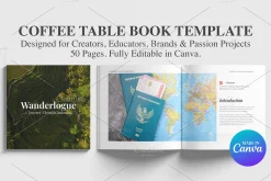 Coffee Table Book Template in Canva