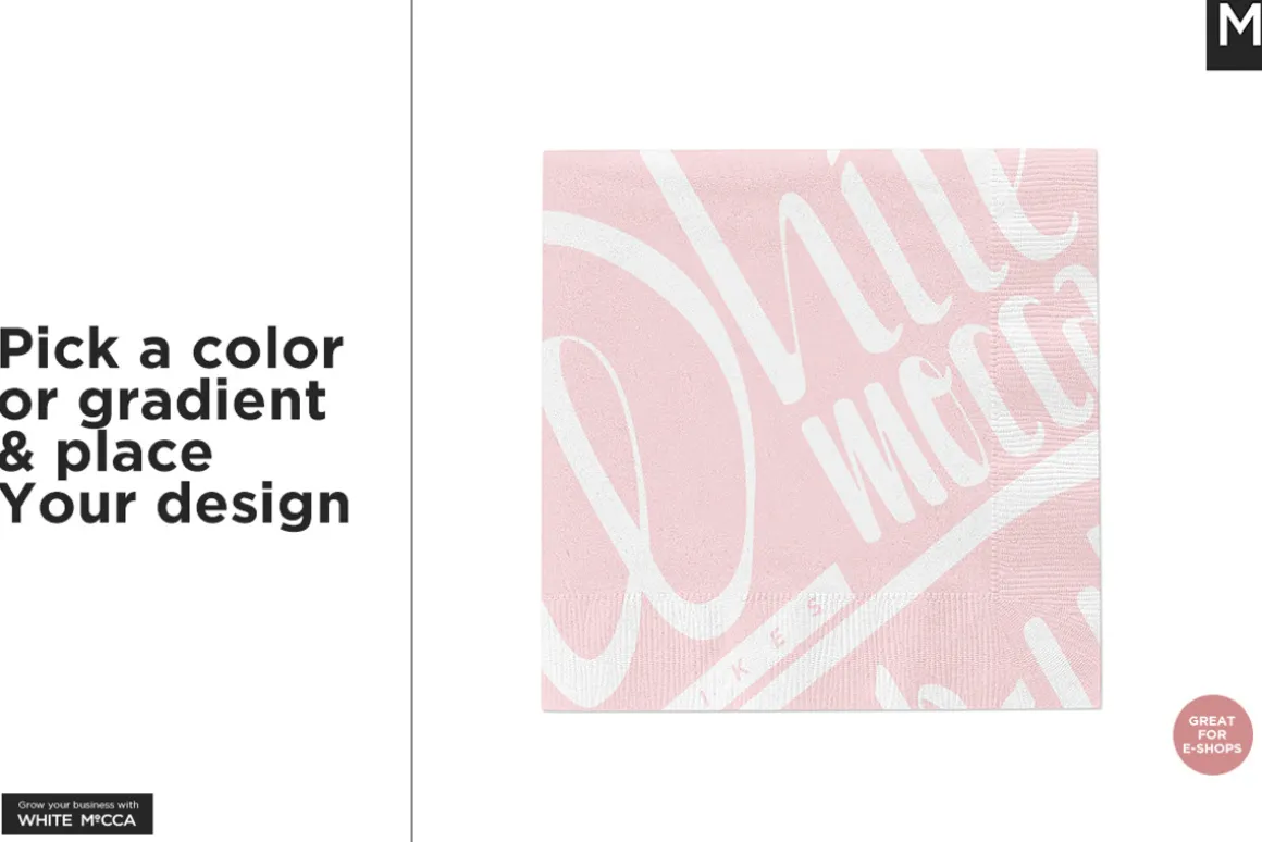Coined Paper Napkin Mock-up