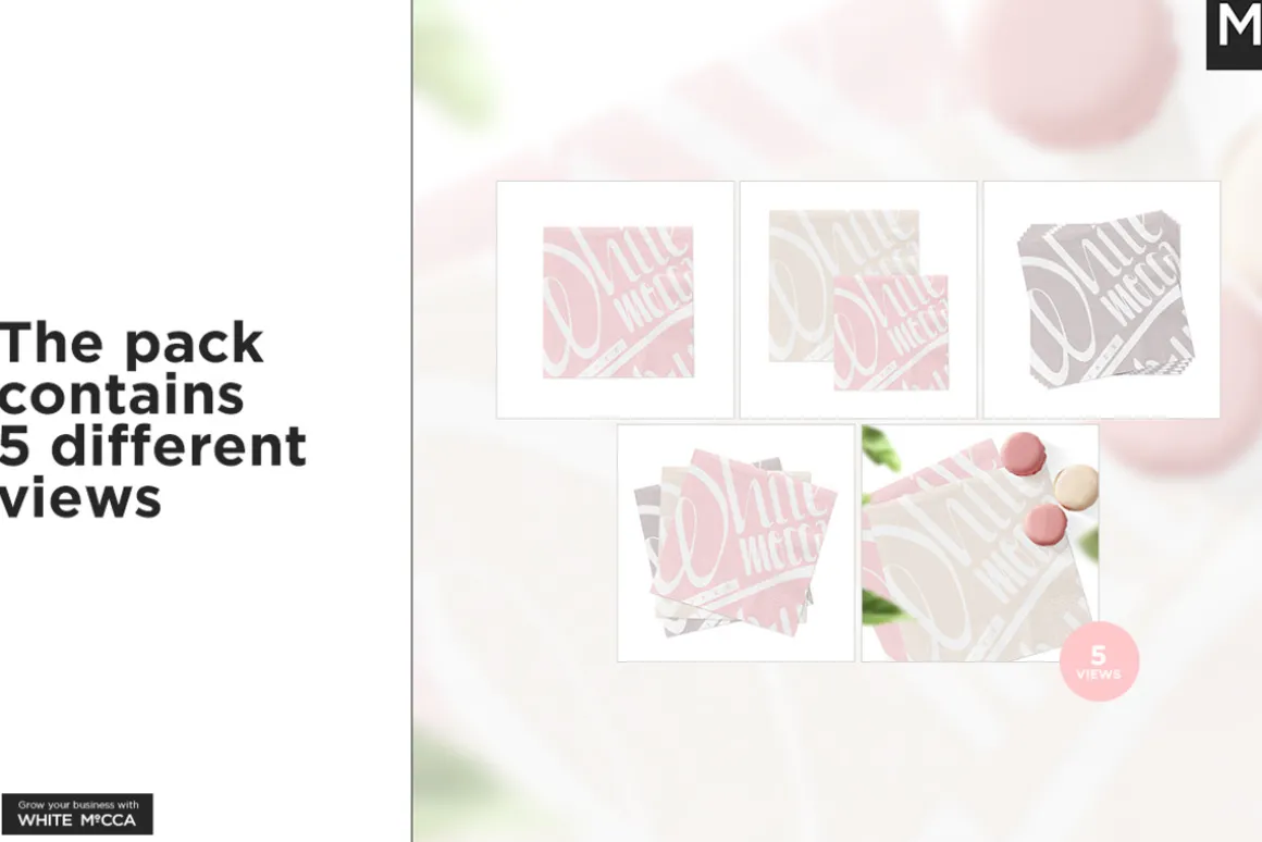 Coined Paper Napkin Mock-up