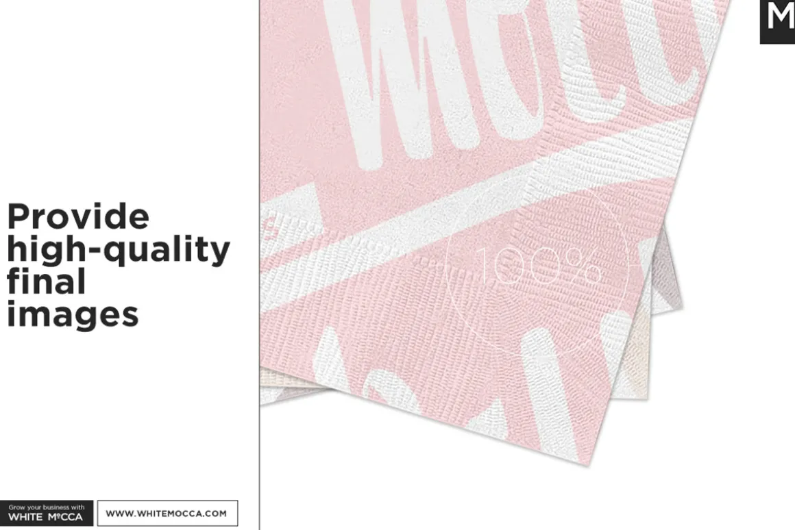Coined Paper Napkin Mock-up