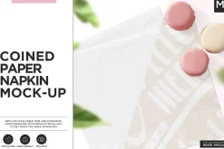 Coined Paper Napkin Mock-up