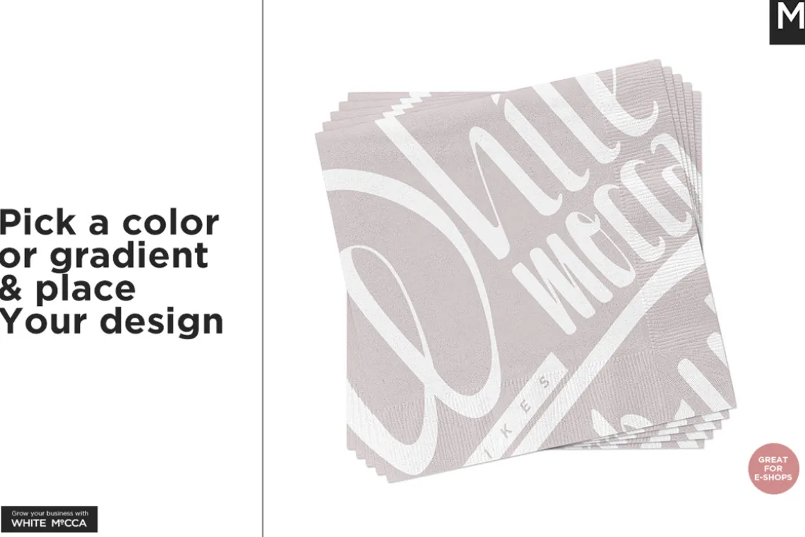 Coined Paper Napkin Mock-up