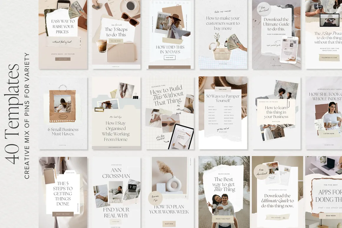 Collage Pinterest Pin Canva Template